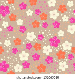 sweet ditsy floral seamless background