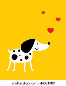 sweet dog love greeting