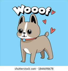 Sweet dog for textile graphic design and other design