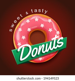 Sweet donut advertising banner