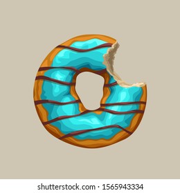 sweet donut blue color on bright