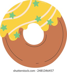 Sweet Donut Circle Vector Illustration