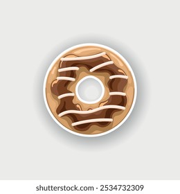 Sweet donut. Colored vector illustration.