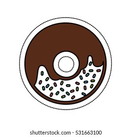 sweet donut delicious isolated icon vector illustration design