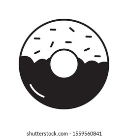 Sweet donut design, dessert food delicious sugar snack and tasty theme Vector illustration