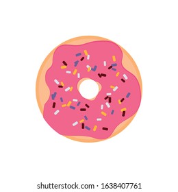 Sweet donut design, dessert food delicious sugar snack and tasty theme Vector illustration