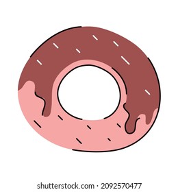 sweet donut fast food icon