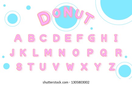 Sweet Donut font uppercase vector