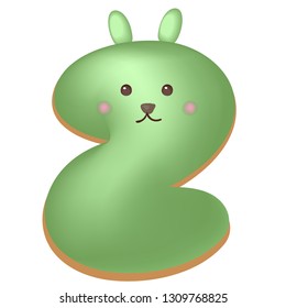 Sweet donut font vector. Letter Z. Cartoon vector illustration. Hand drawn font with sweet bun. Actual Creative art bake alphabet