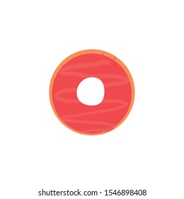 Sweet donut icon design, dessert food delicious sugar snack and tasty theme Vector illustration