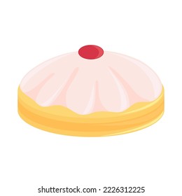 sweet donut icon flat isolated