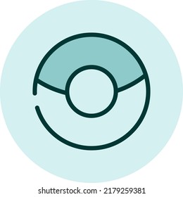 Dulce, ilustración, vector sobre un fondo blanco.