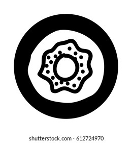 sweet donut isolated icon