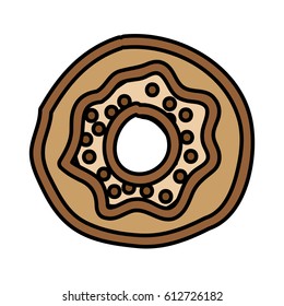 sweet donut isolated icon