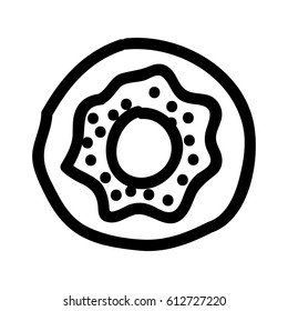 sweet donut isolated icon