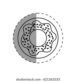 sweet donut isolated icon