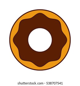 sweet donut isolated icon vector illustration design
