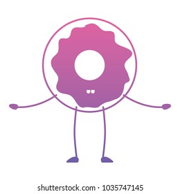 sweet donut kawaii character