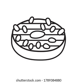 sweet donut line style icon vector illustration design