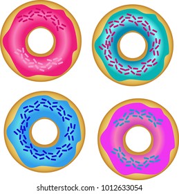 
sweet donut on a background