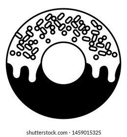sweet donut on white background vector illustration