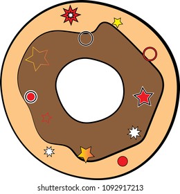 Sweet donut is perfect for decoration