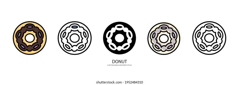 sweet DONUT vector type icon