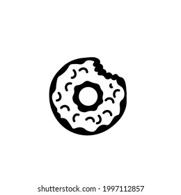 sweet donut vector type icon