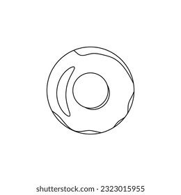 sweet donut vector type icon