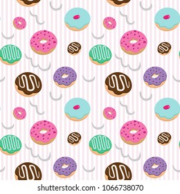 Sweet Donuts Bakery Seamless Pattern
