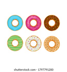 Sweet Donuts Food Design Illustration