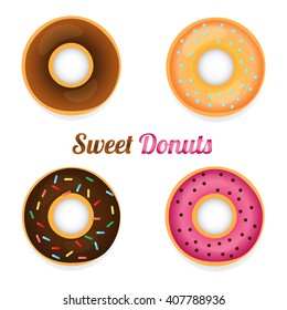 Sweet donuts illustration.