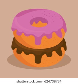 sweet donuts isolated icon