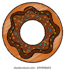 sweet donuts isolated icon