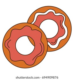 sweet donuts isolated icon