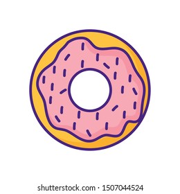 sweet donuts isolated icon vector ilustration