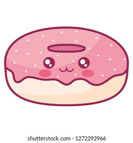 sweet donuts kawaii character