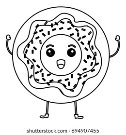 sweet donuts kawaii character