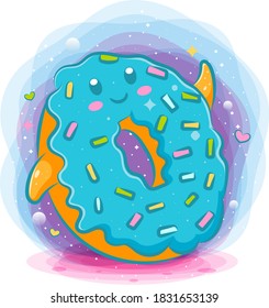 Sweet Donuts Kawaii Character of illustration