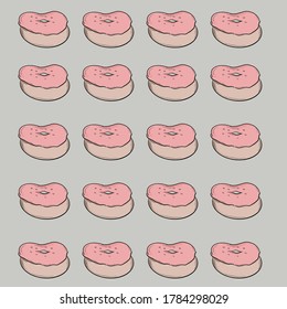 Sweet donuts with a little sprinkling on it