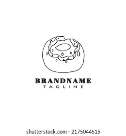sweet donuts logo icon cartoon design template modern vector illustration