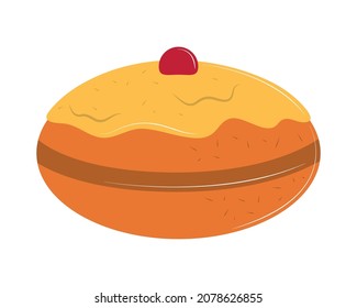 sweet doughnuts with jelly icon