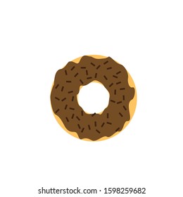 A sweet dounut with icing and toppings