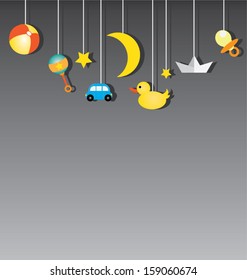 sweet dream baby background  vector