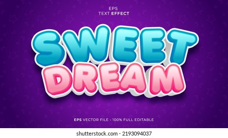 Sweet Dream Editable Text Effect Font