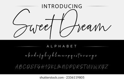 Sweet Dream signature Font Calligraphy Logotype Script Brush Font Type Font lettering handwritten