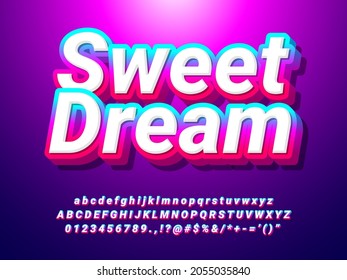 Sweet Dream Smooth 3d Text Effect