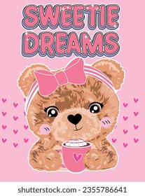 sweet dreams cute coffee love bear