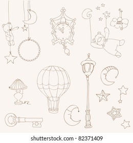 Sweet Dreams - Design Elements for baby scrapbook