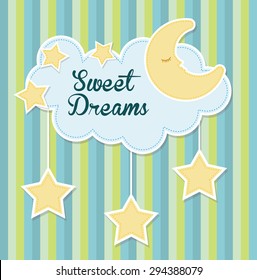 Sweet dreams design, vector illustration eps 10.
